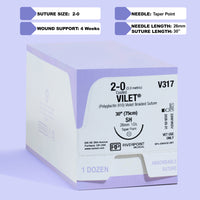 Fil de suture VIOLET VILET 2-0, 75 cm, aiguille SH | V317 — view 1