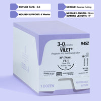 Suture VIOLET 3-0 Vilet, aiguille FS-1 75 cm | V452 — view 1