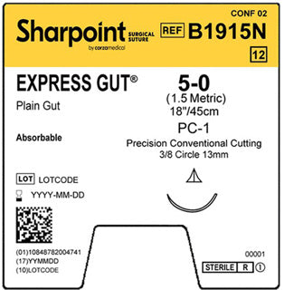 5-0 GUT PLAIN GUT FAST ABSORBING 18" PC-1 | B1915N