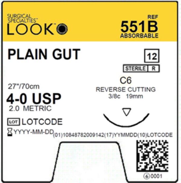 LOOK | PLAIN GUT 551B SUTURES ProNorth Medical Corporation