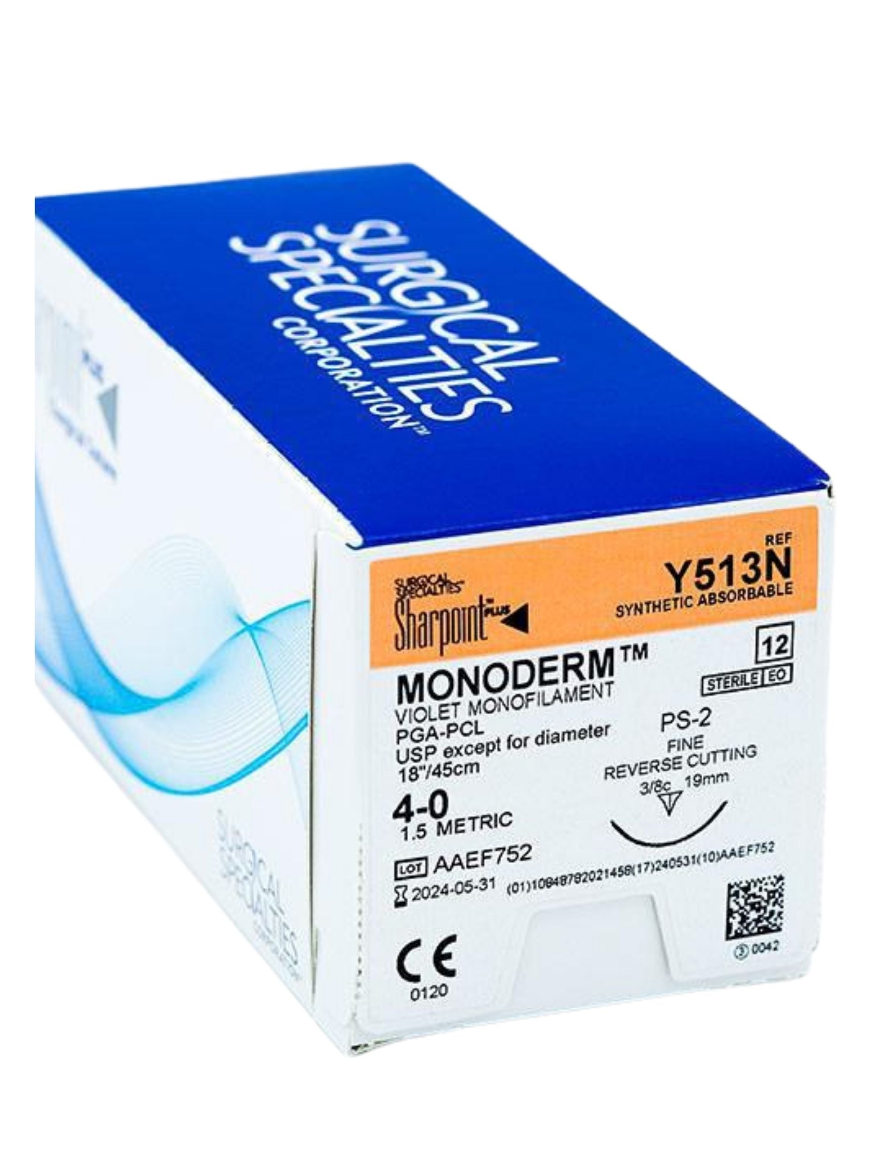 4-0 Monoderm Violet 18" PS-2 | Y513N